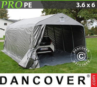 Tenda capannone garage PRO 3,6x6,0x2,7 m PE con pavimento