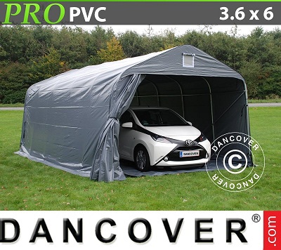 Tenda capannone garage PRO 3,6x6,0x2,7 m PVC con pavimento