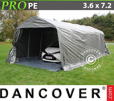 Tenda capannone garage PRO 3,6x7,2x2,7 m PE con pavimento