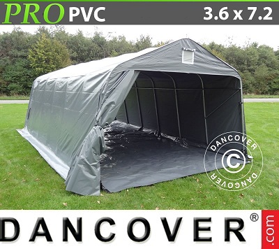 Tenda capannone garage PRO 3,6x7,2x2,7 m PVC con pavimento
