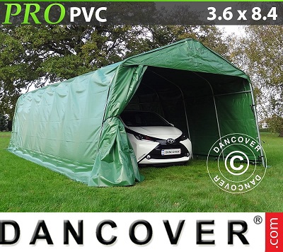 Tenda capannone garage PRO 3,6x8,4x2,7 PVC, Verde
