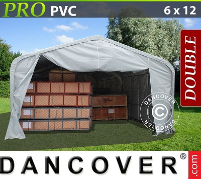 Tenda capannone PRO 6x12x3,7 m PVC