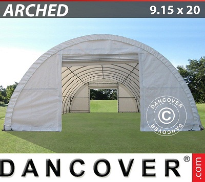 Tenda capannone 9,15x20x4,5 m 600 gr. al m² telo PVC