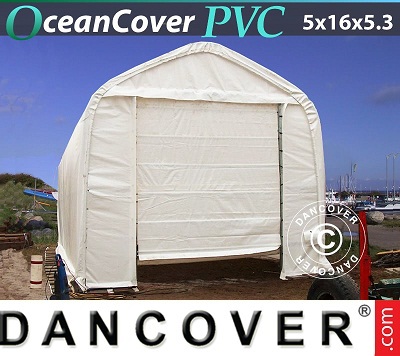 Tenda capannone 5x16x4,1x5,3m PVC