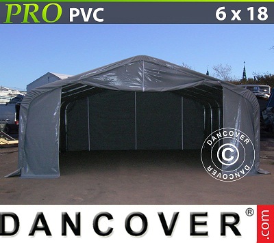 Tenda capannone PRO 6x18x3,7 m PVC