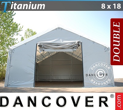 Tenda capannone 8x18x3x5 m Titanium