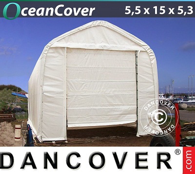 Tenda capannone 5,5x15x4,1x5,3 m