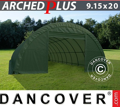 Tenda capannone 9,15x20x4,5m PVC Verde